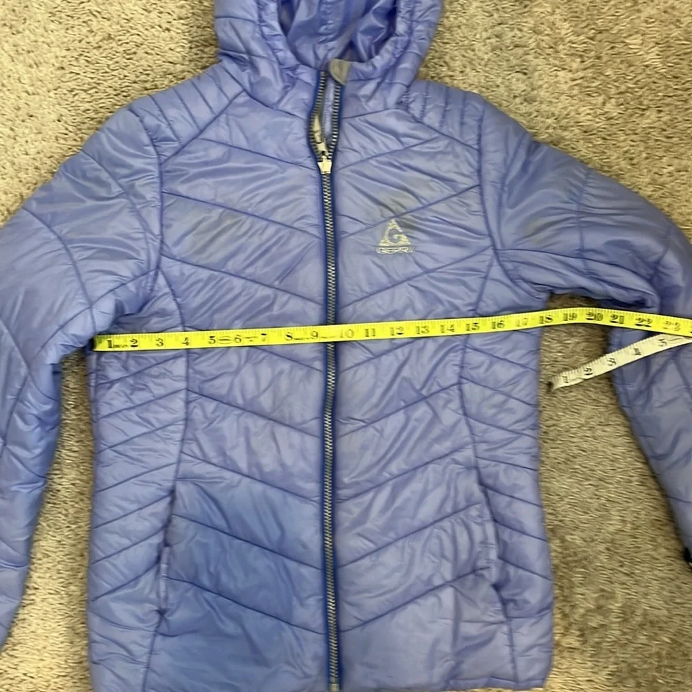 GERRY SZ L14-16 coat. Periwinkle blue. Zip up with hood. Great condition